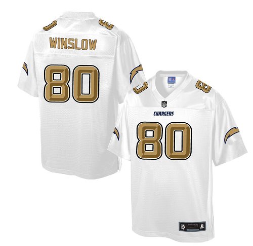 Men's Game Kellen Winslow Nike Jersey White - #80 Pro Line Fashion NFL Los Angeles Chargers